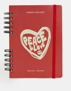 Natura Selection Agendas|Papelería^Agenda Escolar Peace And Love 2024-2025