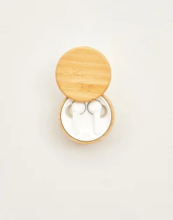 Natura Selection Viaje|Electrónica Y Gadget^Airpods Caja Bambú Redonda