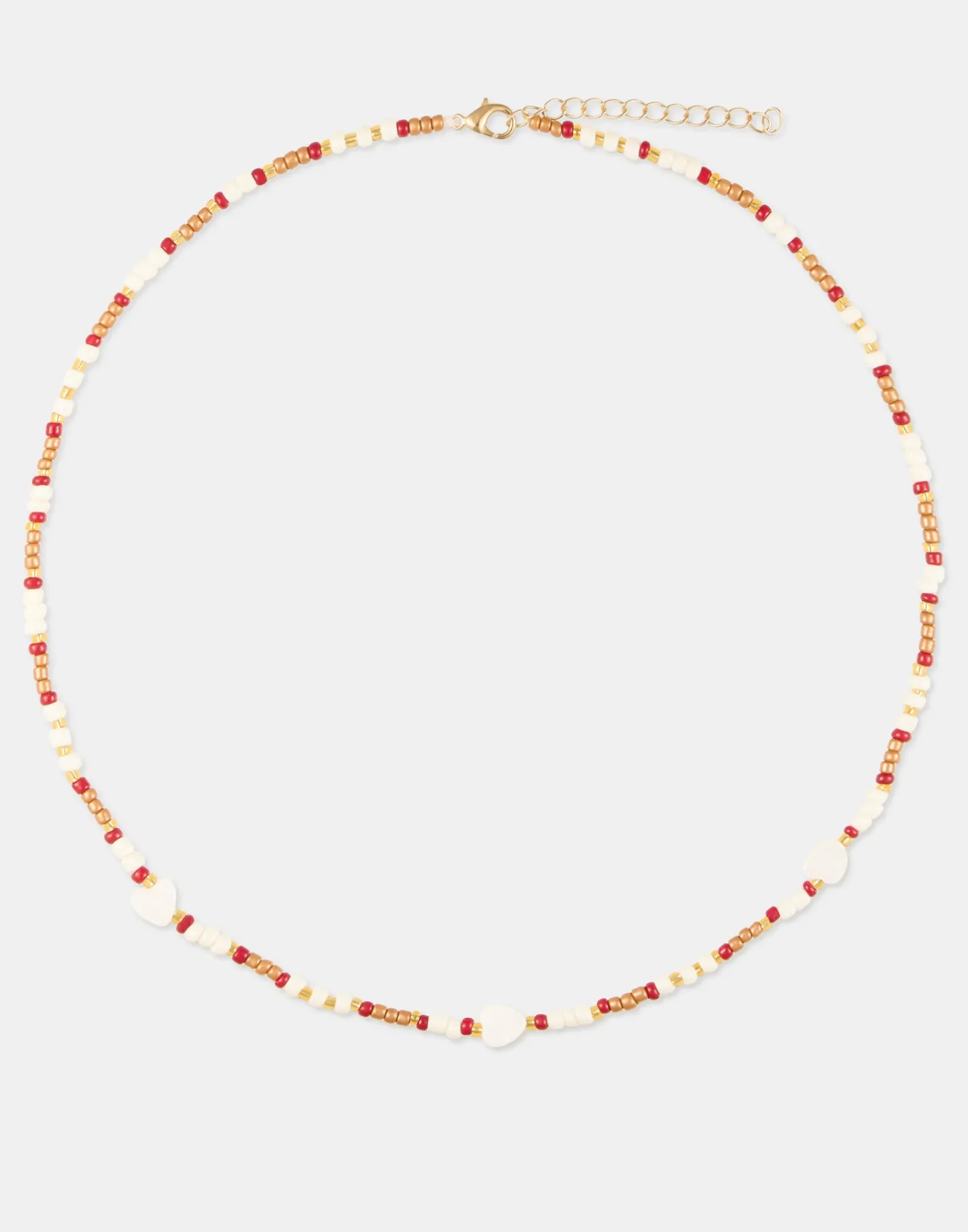 Natura Selection Bisutería^Collar Beads Corazones Nácar