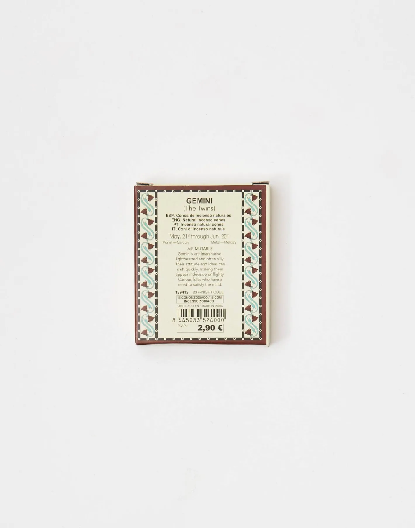 Natura Selection Aromas Y Difusores|Inciensos^Conos Zodiaco